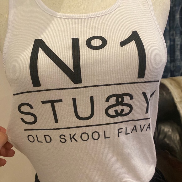 Stussy Womens Dress Large White Black Boy Beater Streetwear Skate Casual Adult. - Picture 4 of 6